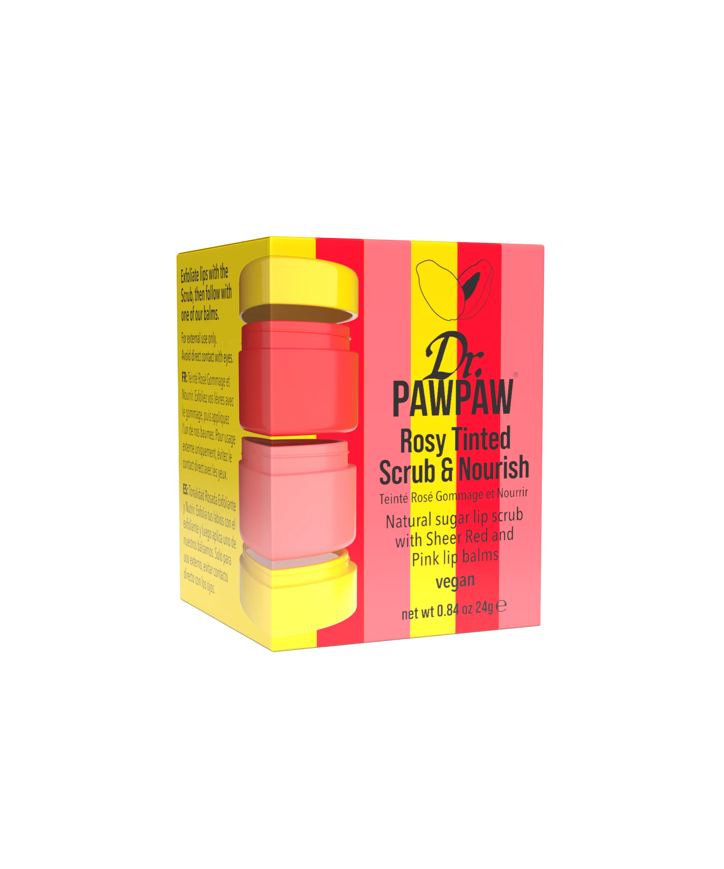 Dr.PAWPAW Rosy Tinted Scrub & Nourish Stacker